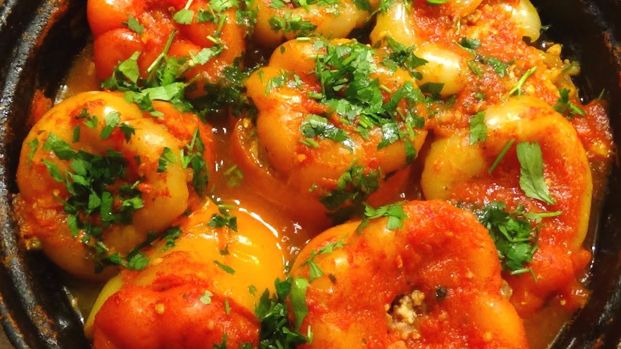 Ardei umpluți cu carne și orez