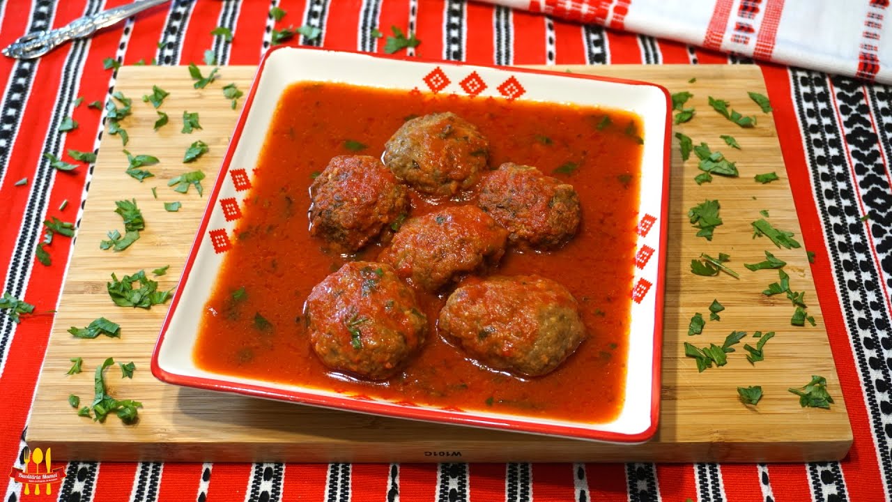 Chiftele marinate în sos de roșii